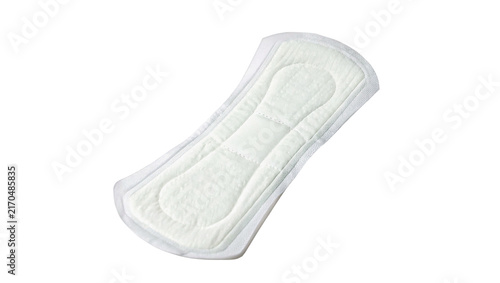 Quadro su tela White female sanitary napkin pad hygiene product isolated on transparent backgro
