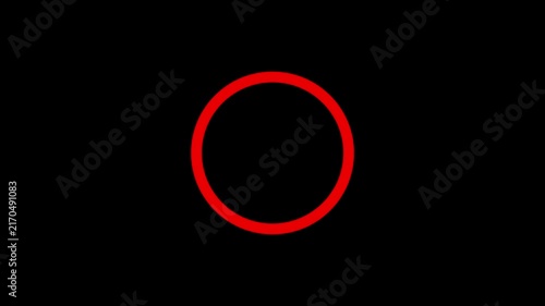 Modern Minimalist red Geometric Shapes Expanding and Rotating Line Animation, 4k video