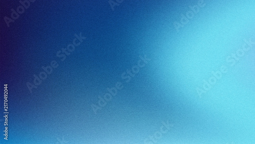 Foto Atmospheric dark blue grainy gradient background with bright light leak effect serves as a mysterious base for cinematic visuals