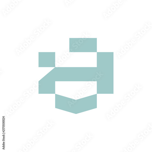 Bold Letter H Formed by Shield and Arrow Symbol Logo Design Vector