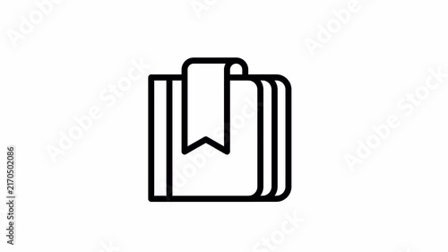 bookmark minimalist stroke animation
