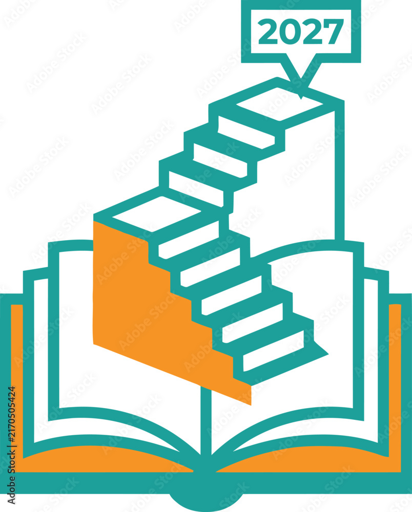 Obraz premium Education Growth 2027 Learning Progress Icon