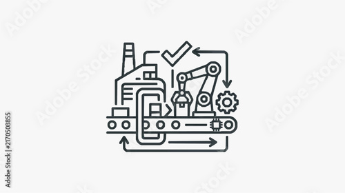 Modern Industrial Automation Process Flow Diagram