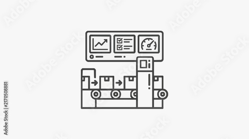 Modern Industrial Automation Dashboard with Production Line Monitoring System