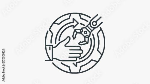 Minimalist Handshake with Global Connection and Networking Concept