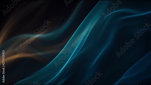Abstract flowing light waves on a dark background.
