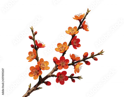 Orange Blossom Branch Transparent Background
