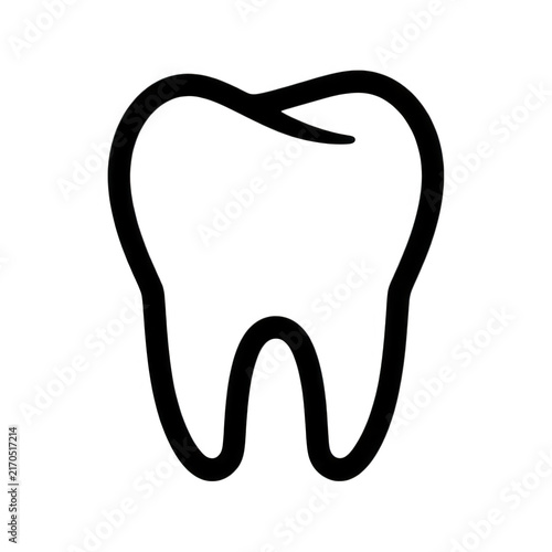 Tooth Outline Vector Design Element Transparent Background