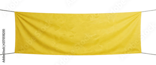 Yellow Banner Hanging Transparent Background