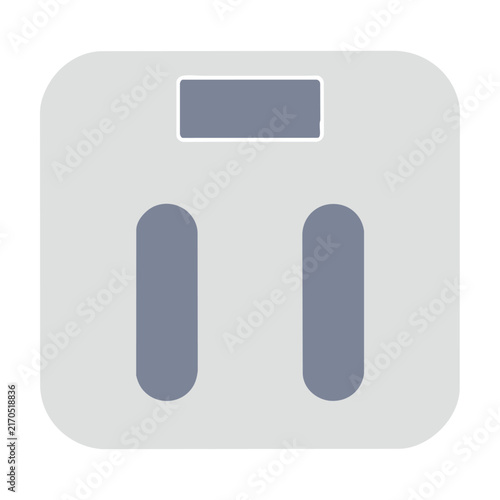 minimalist bathroom scale icon with simple geometric shapes and clean lines for health and wellness concepts