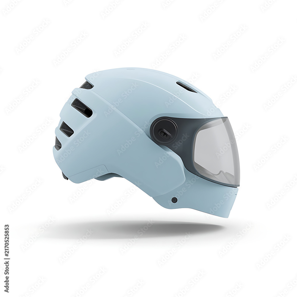 Fototapeta premium bicycle helmet with visor urban cycling safety