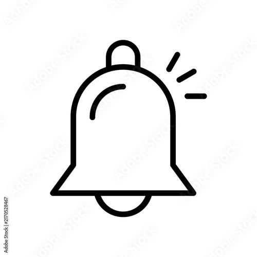 Notification bell alert message alarm reminder line icon