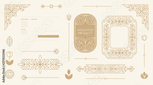 Decorative Ornate Elements, Borders, Corners, and Labels - Vector Graphics