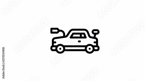 vehicle minimalist stroke animation