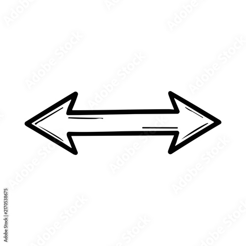 Obraz na płótnie Double Headed Arrow Indicating Directional Choice Or Opposite Directions