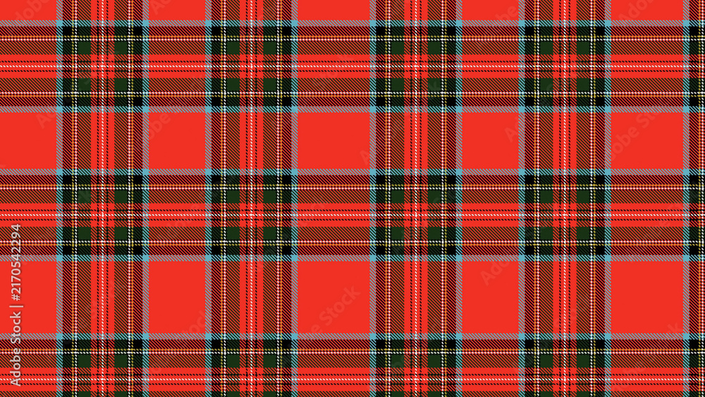 Traditional red and green scottish tartan plaid fabric pattern texture background