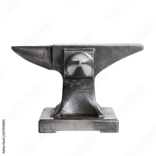 Fotografie Traditional Metal Anvil Tool For Blacksmithing Isolated On White Background