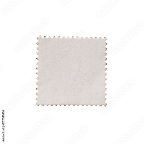 Vintage Blank Postage Stamp Frame Isolated on White