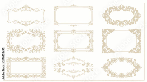 Ornate Decorative Frames & Borders - Vintage Scrollwork Designs