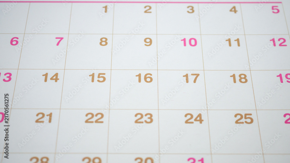 Naklejka premium calendar page date background business planning appointment meeting concept