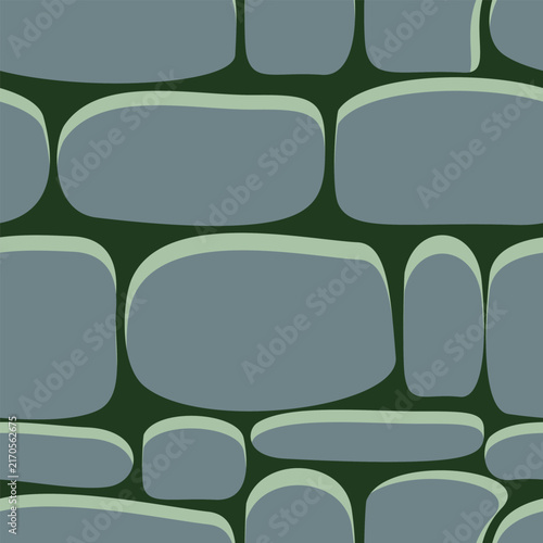 Seamless pattern with a repeating stone wall background.