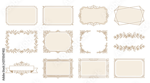Elegant Decorative Frames and Borders - Isolated Design Elements