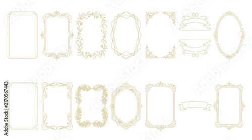 Elegant Decorative Frames and Borders Set - Vintage Ornament Design