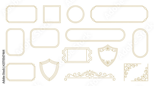 Elegant Decorative Frames and Borders Collection, Isolated