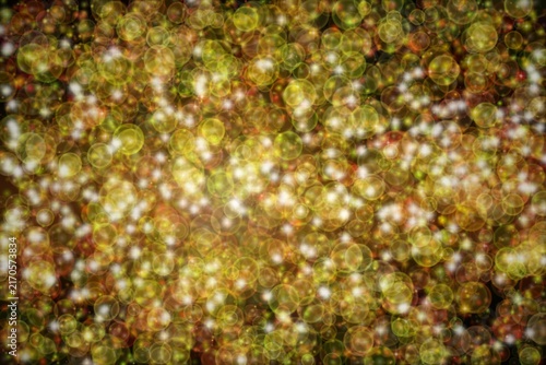 Photography Golden bokeh background with shimmering light particles, abstract festive glitte