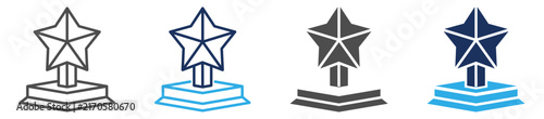 Naklejka award icon set multi concept