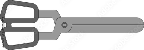 Minimalist Illustration of Scissors, Metal Scissors Illustration