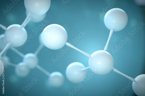Abstract 3D Molecular Structure Background for Science, Healthcare, and Medical Technology