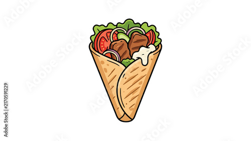 Delicious Wrap Sandwich Isolated