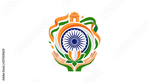 Vibrant Indian national emblem symbolizing unity, heritage, and patriotism.