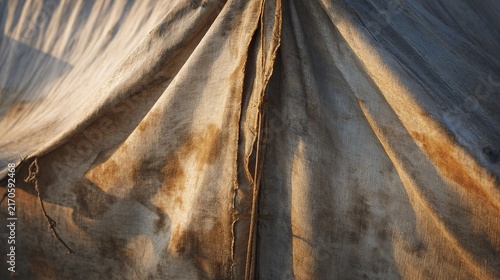 Old Canvas Tent Faded Fabric Texture
