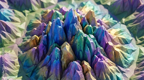 Elevated vivid chromatic bird's-eye perspective of a summit formation in3d computer-generated imagery backdrop  Elevated vivid chromatic bird's-eye perspective summit formation3d 