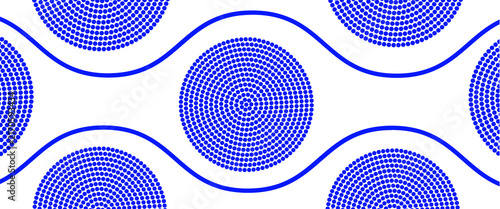 pattern with circles. abstract blue background