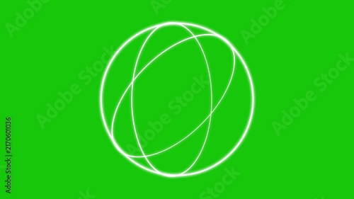 Abstract Geometric Circle Motion Graphics Animation Clean Vector Line Art Loop
