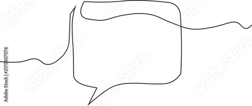 Speech Bubble Continuous Line Drawing  Minimalist Chat Icon One Line Art Vector Illustration for Communication and Messaging Design.