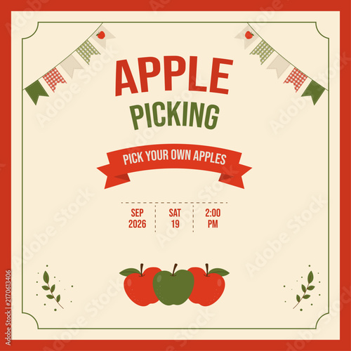 Apple Picking Event Invitation