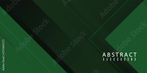 Abstract overlap papercut dark green background. Simple pattern with shadow concept. suit for banner, web, brochure, presentation, website and poster