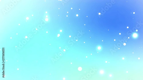 Blues and light blues reminiscent of outer space glowing particles rising diagonally, dreamy abstract background, seamless loop.