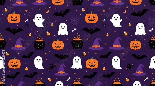 halloween seamless pattern