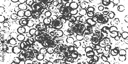 Abstract textured circles pattern with organic cluster formations in monochromatic tones and graphic design