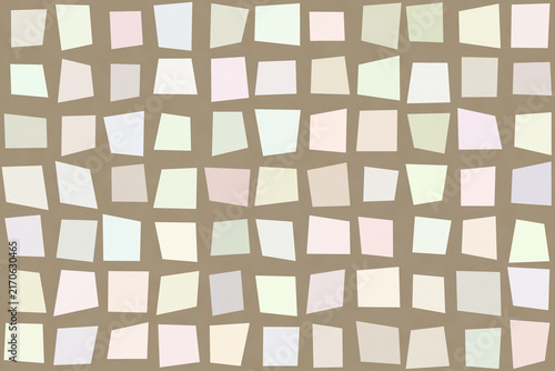 Canvas Print Geometric pattern of irregular white squares with rounded corners arranged on a