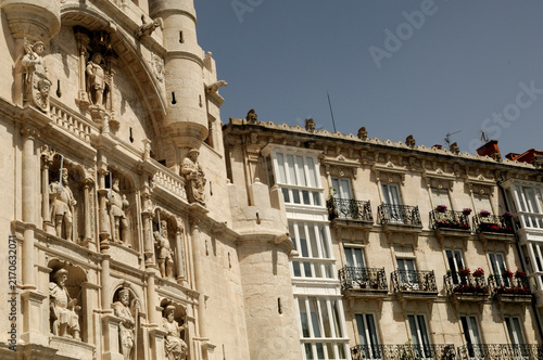 Arco de Santa María in Burgos showing historic architecture. Spain - Burgos
