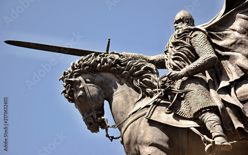 El Cid equestrian statue in Burgos, Spain. Spain - Burgos