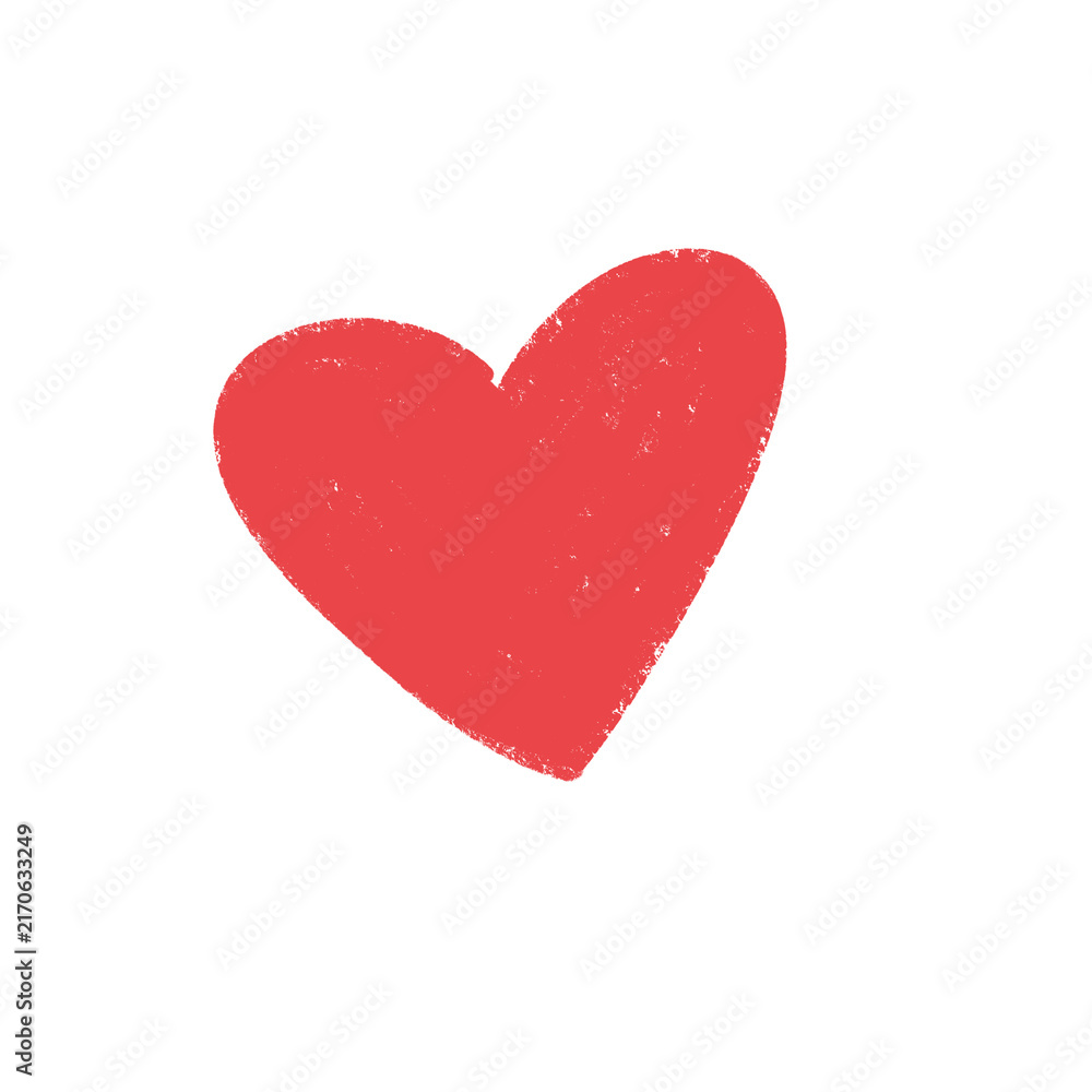 Fototapeta premium red heart on white background