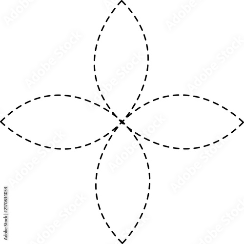 Obraz na płótnie Star icon dashed line. Geometric element