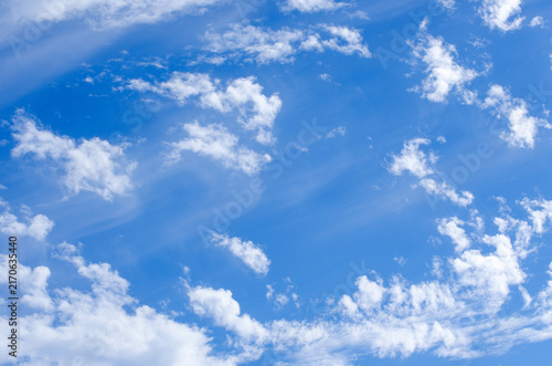 White clouds in blue sky